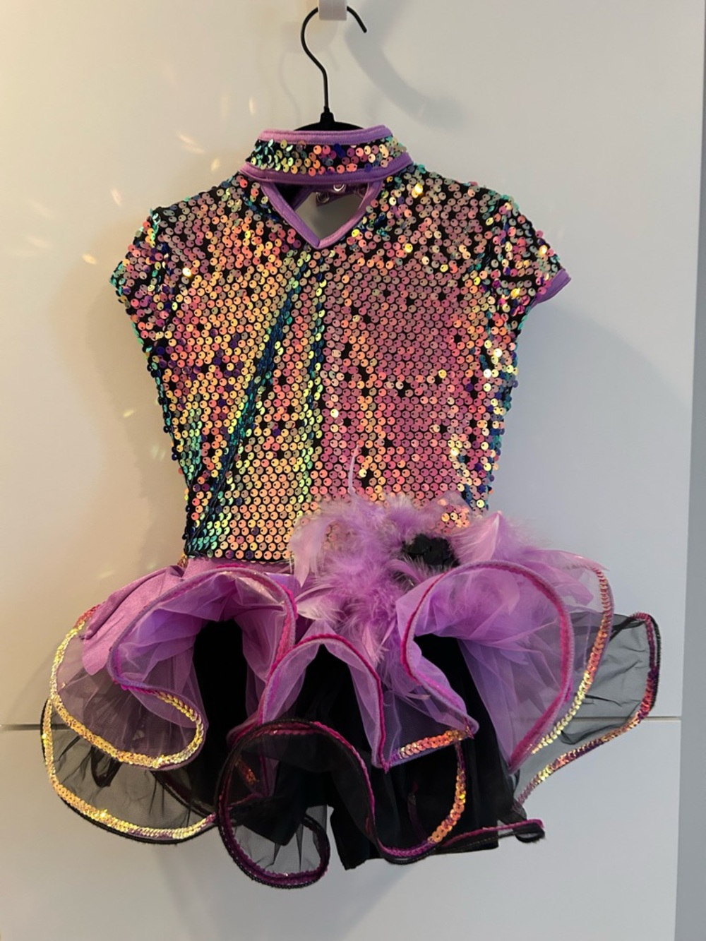 Weissman Symphony Purple Sequin Tutu Dance Costume for Kids - Size IC (7/8) - Picture 4 of 13